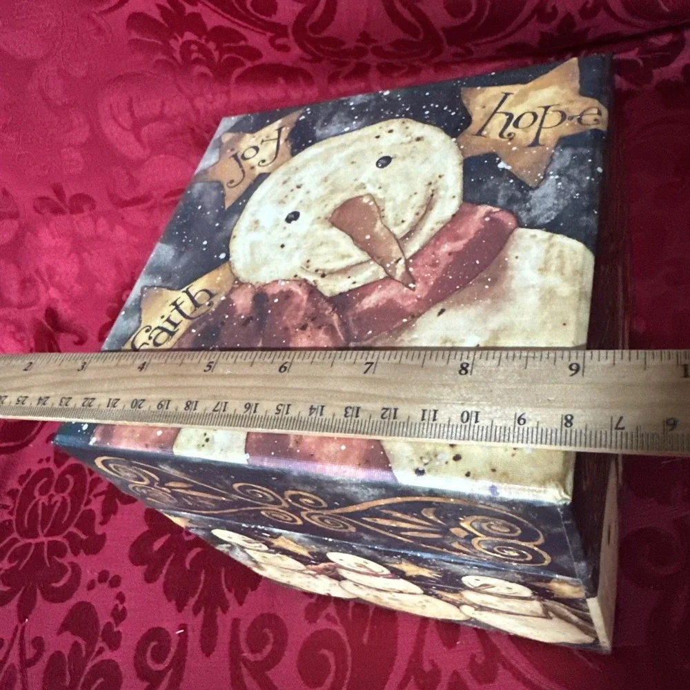 BOB'S BOXES~  Snowman  Set of 4 Nesting Boxes all with Lids~ Decorative~ Storage